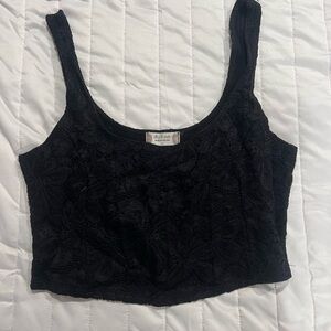 Altar'd State Black Lace Cropped Tank